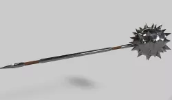 Gladiator-style spiked maul melee weapon Low-poly 3D model
