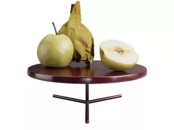 Glaze Cake Stand Dark Red with Plum 3D model