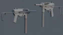 Grease Gun M3 - Low Poly Low-poly 3D model