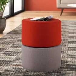 Grey Charcoal Roller Swivel Metal Accent Stool 3D model