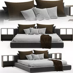 GROUNDPIECE  Bed By Flexform 3D model
