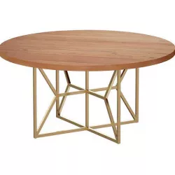 Hayes 60 Round Acacia Dining Table Crate and Barrel 3D model