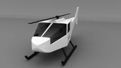Helicopter Low-poly 3D model