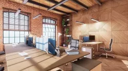 HQ ArchViz Modular Loft Office Low-poly 3D model