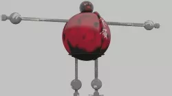 IMMORTAL BOT - Fighter Bot Low-poly 3D model