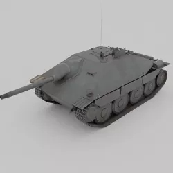 Jagdpanzer 38 Hetzer Light Tank Destroyer Low-poly 3D model