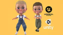 Jo Little Boy Low-poly 3D model