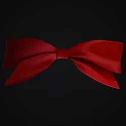 Knotted bow Low-poly 3D model