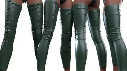Laced Partial Leggings 3D model