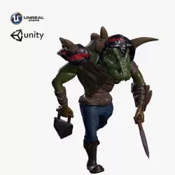 Lizardman Low-poly 3D model