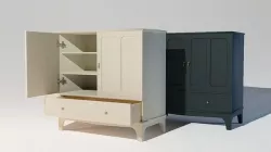 LOMMARP Ikea Dresser Cabinet Beije Blue 3D model