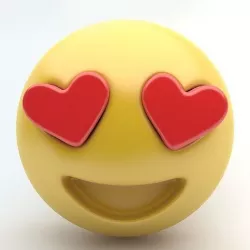 love emoji 3d Low-poly 3D model