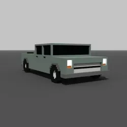 Low Poly Long Pickup - Voxel - for game VR AR 3D Printing Low-poly 3D model