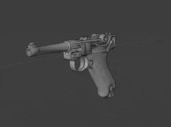 Luger P08 Low-poly 3D model