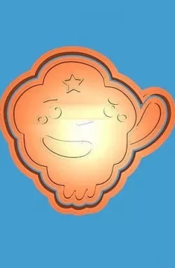 MakeIT Advanture Time Cookie Cutter Lumpy Space Princess Frame 3D model
