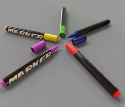 Marker Pens 3D model