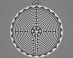  Maze pendant 3D model