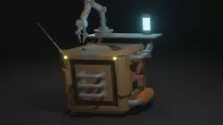 mechanical workbench Low-poly 3D model
