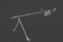 MG 34 LMG Squad Low-poly 3D model