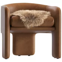 Milo baughman leather armchair 3D model
