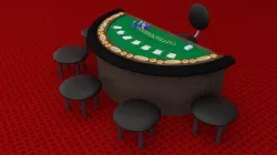 Miniature Blackjack Table For Casino Interior 3D model 3D model