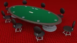 Miniature Poker Table For Casino Interior Low-poly 3D model