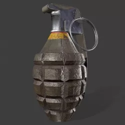 Mk 2 Grenade Low-poly 3D model