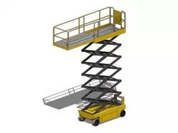 Mobile Scissor Lift Platform - Revit Family 3D model