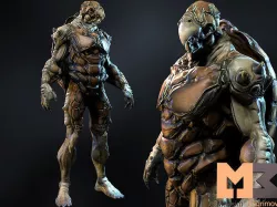 Monster Underwater 02 Low-poly 3D model