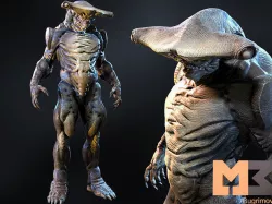 Monster Underwater 03 Low-poly 3D model