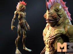 Monster Underwater 04 Low-poly 3D model
