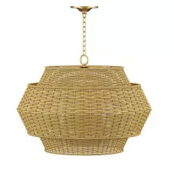 Paloma Rattan Pendant West elm 3D model