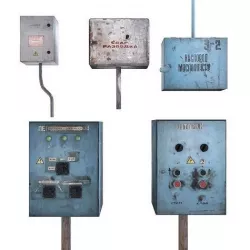 Panel boxes electrical and oxygen 3D model