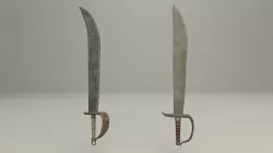 Pirate swords Low-poly 3D model