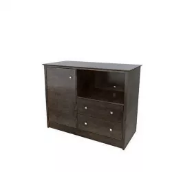Planked Elm Metropolitan 2 Drawers Microfridge Cabinet 3D model