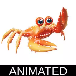 Red King Crab Animated Cartoon Style  Low-poly 3D model