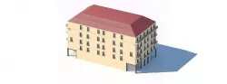 residential five-storey city building 3D model