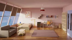 Room 80s styled 3D model