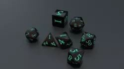 RPG dice asset Dark Low-poly 3D model