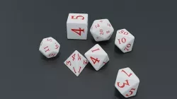 RPG dice asset White Low-poly 3D model