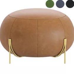 Saba Italia GEO pouf Leather 3D model