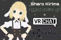 SALE - Sharo Kirima - rigged anime girl Low-poly 3D model