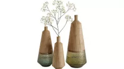 Secos E Molhados Vases Wood And Glass Modell 02 3D model
