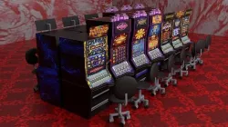 Set of Modern Casino Slot Machines Low-poly 3D model