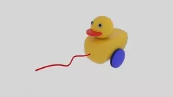 Single Duckling Toy Low-poly 3D model