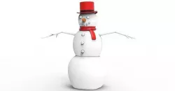 Snow man 3D model