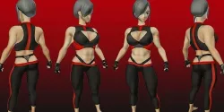 Sofia Big Muscle ANIME Low-poly 3D model