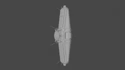 Space battlecruiser  Low-poly 3D model