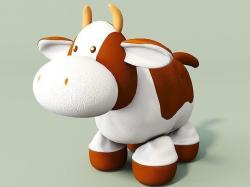 Stuffed Toy Cow 3D model