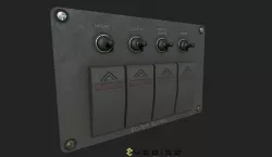Switched Wall Panel Low-poly 3D model